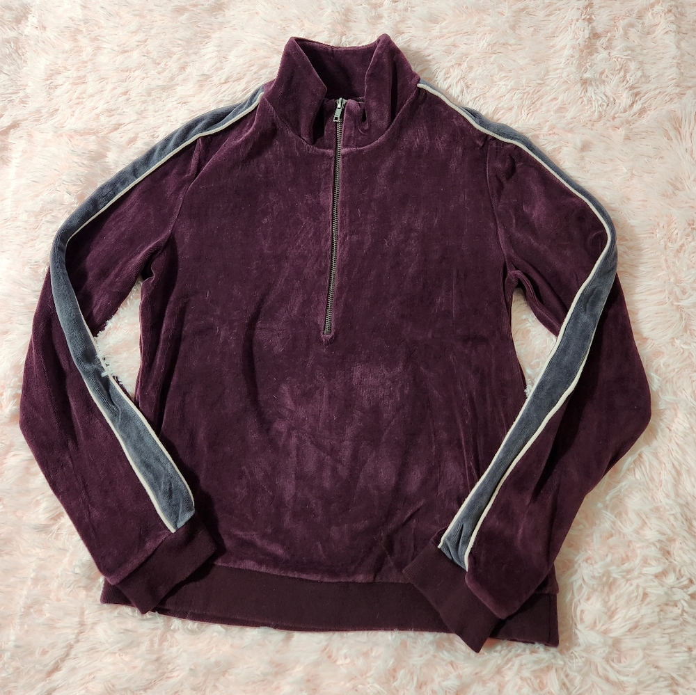 Fabletics Purple Half Zip Collared Velourjacket - image 1